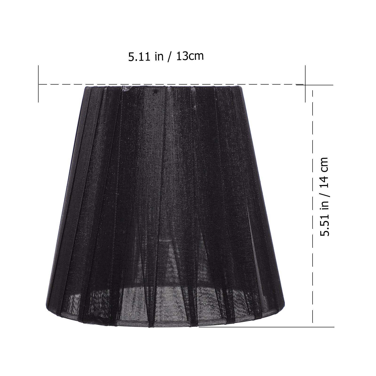 

2Pcs Translucent Gauze Clip-on Lamp Shade Cloth Art Light Cover for Ceiling Wall Floor Lamps Simple Style Warm Lighting чорний