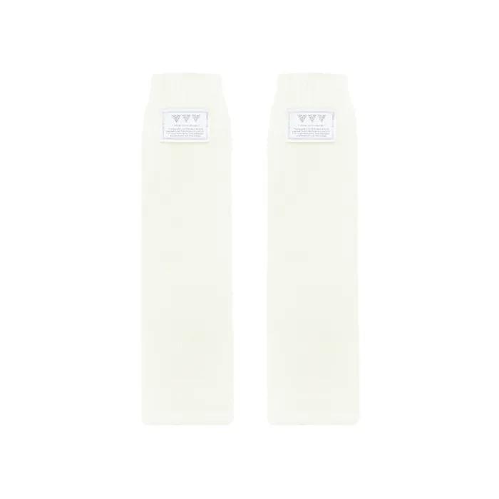 Basic Logo Heathered Leg Warmers _ White