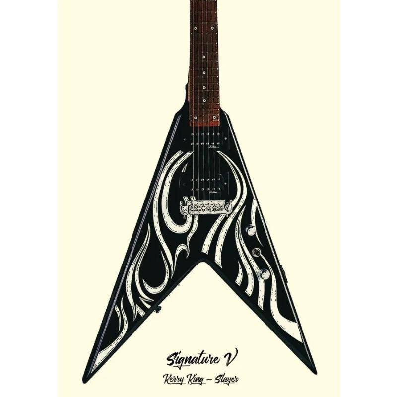 Famous Guitars Used By Famous Bands and Singers Music Posters Prints Canvas Printing Wall Art Picture for Living Room Home Decor