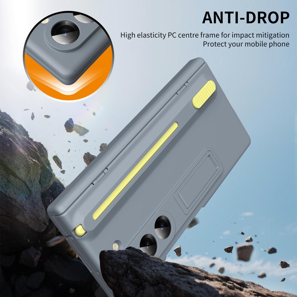 For Samsung Galaxy Z Fold 3 4 5 6 5G Case Magnetic Hinge Screen Glass Film Retractable Pen Slot Bracket Cover For Galaxy Z Fold6