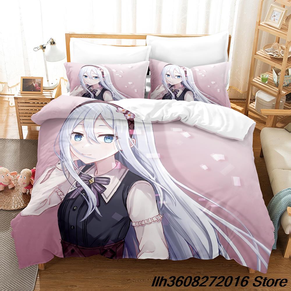 Yoisaki Kanade Bedding Set Cartoon Anime Three-Piece Set Adult Kid Bedroom Three-Piece Suit Kawaii Girl Colcha De Verano Ca