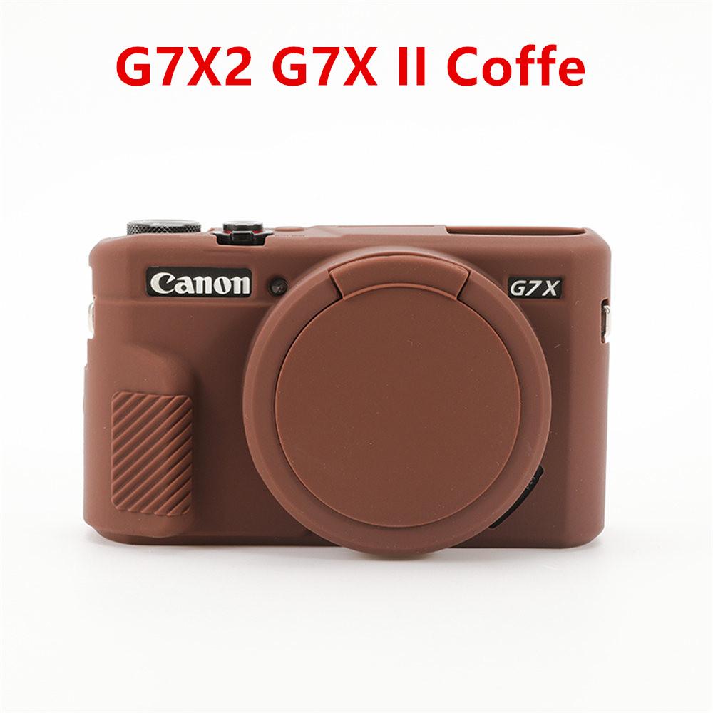 Soft Silicone Rubber Armor Camera Body Case For Canon G7X Mark II III G7XII G7X2 G7XIII G7X3 Shockproof Cover With Lens Cap