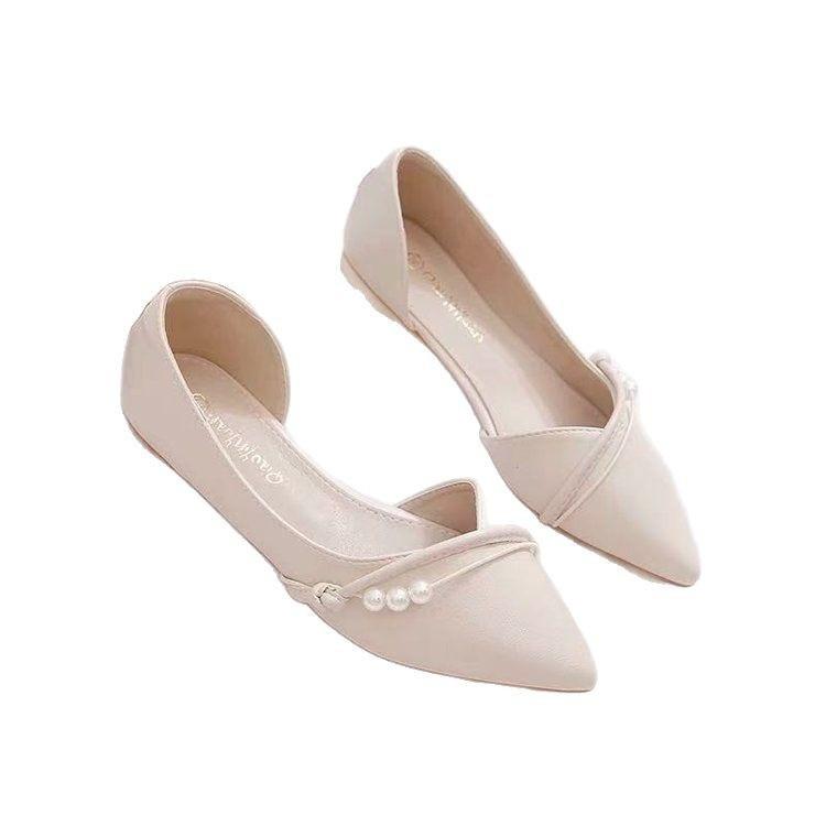 Spring Womens Flat Loafer With Glittering Pu Material For Casual Wear