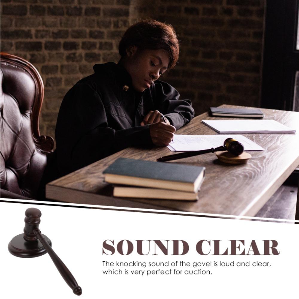 Wood Gavel Costume Sound Block Durable Base Lobster Hammer Simple Design Judge Hammer  Court