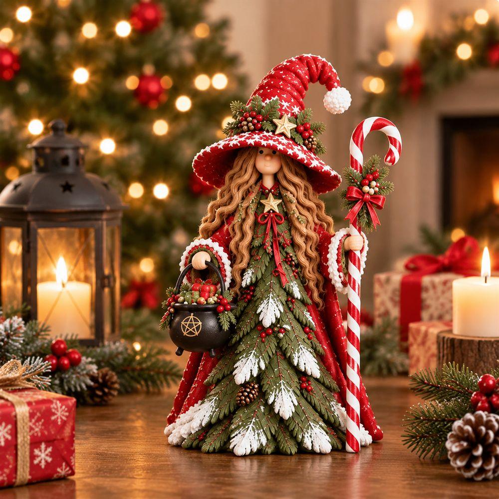 Santa Claus/Snowman/Witch Christmas Desktop Ornament Resin Snowman Figurine Holiday Decor