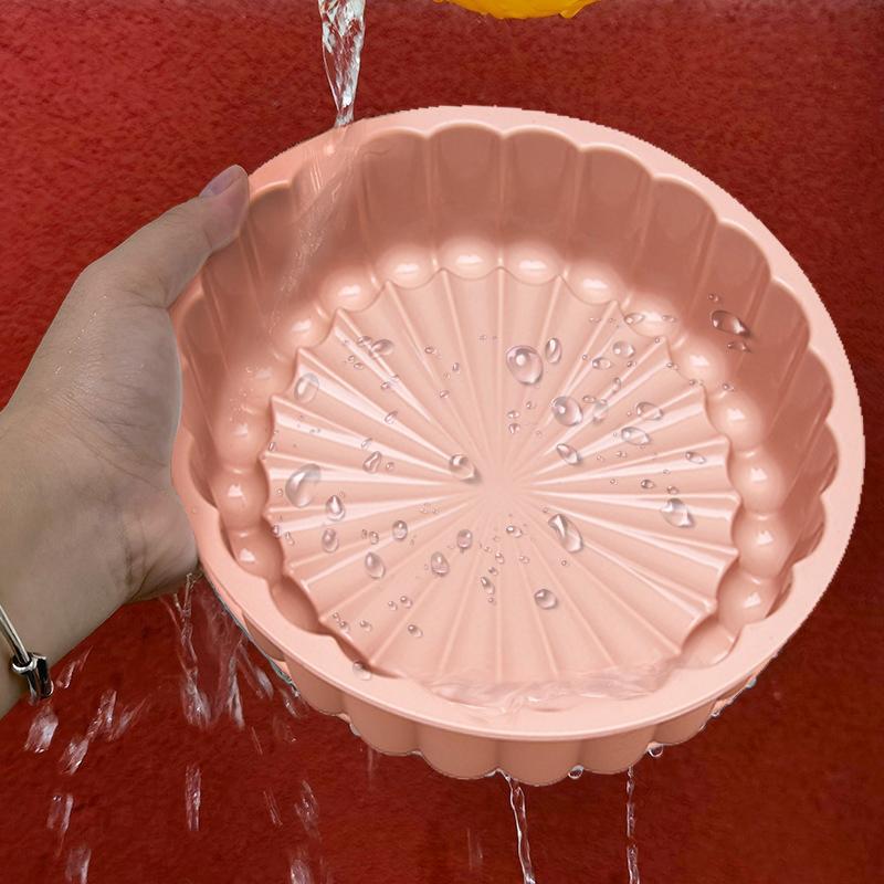 Round Cake Mold Non Stick Silicone Cake Pan Cookie Pastry Baking Moulds Heat Resistant Oven Bakeware Kitchen Accessories