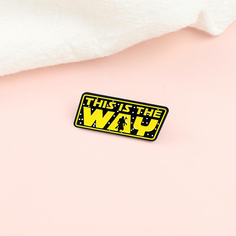 Funny Banner Enamel Pins Custom Text Dialog The Way Brooches Denim Lapel Pins Badge Cool Punk Style Jewelry For Women Gifts