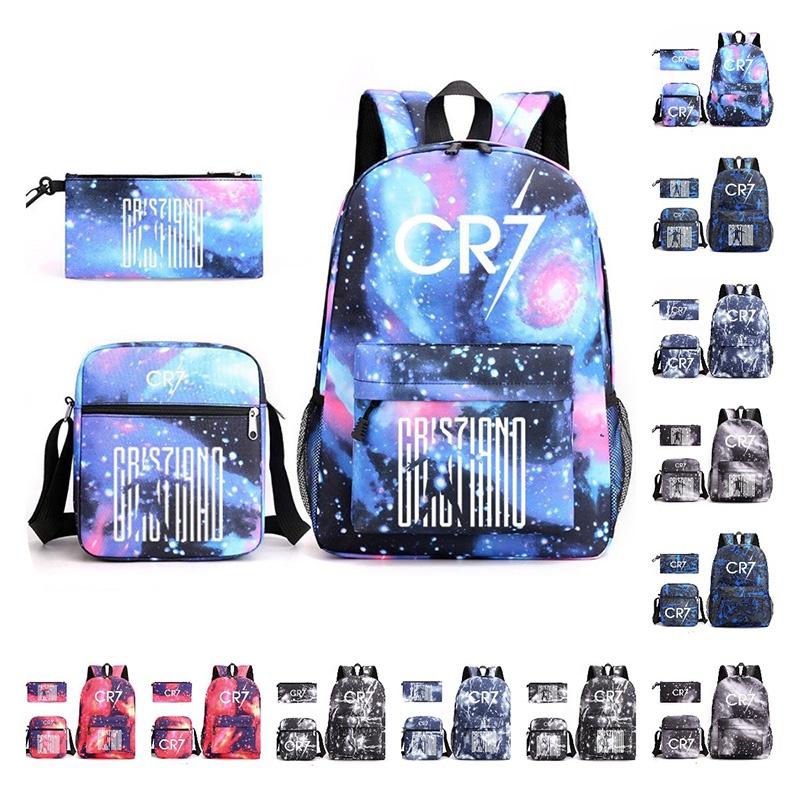 Fashionable Cr7c Teenager Backpack Set With Pen Bag Wholesale