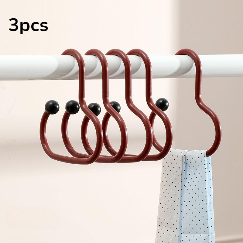 

3PCS Hook Home Dopamine Cloakroom Hook Punching-free Wardrobe Tie Belt Scarf Hook Rack Multifunctional Bedroom Hook