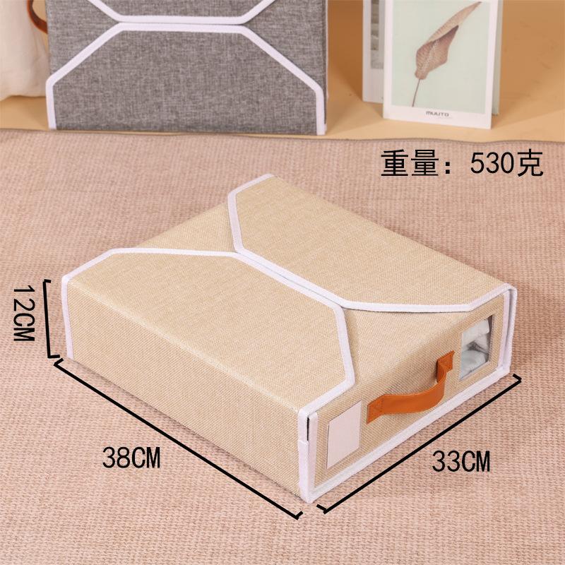 Новый V-образный складной ящик для хранения постельного белья из хлопчатобумажной и льняной ткани Домашний шкаф Ящик для хранения одеял и пододеяльников