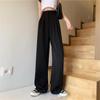 2025 Autumn Purple High-Waist Loose Straight-Leg Drape Trousers