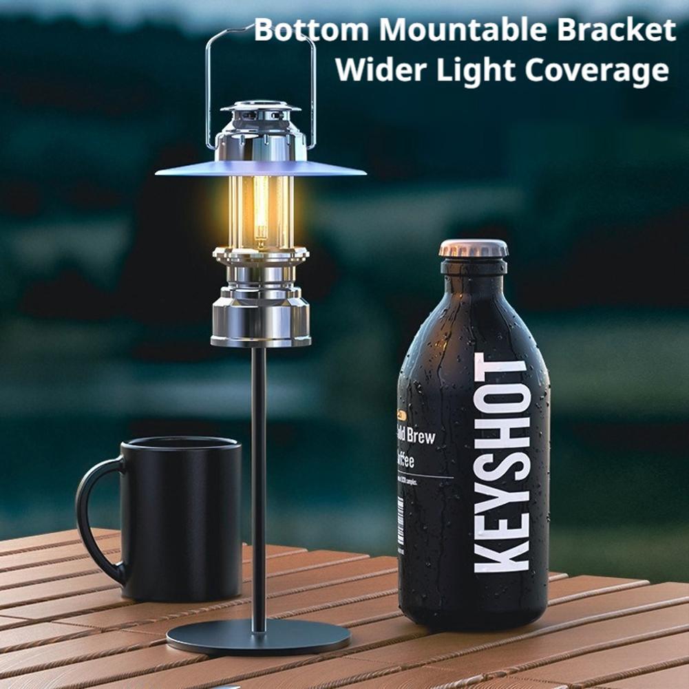 High-end Camping Tent Vintage LED Lantern Portable Handheld Emergency Charging Lamp Stylish Atmosphere Lighting For Outdoor