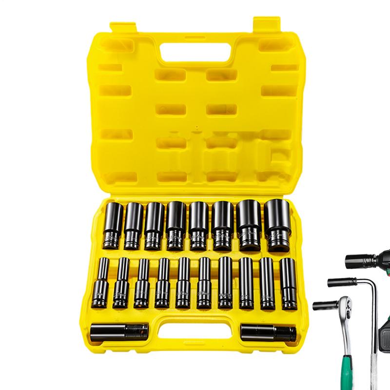 

Deep Socket Set 8-32MM Deep Metric Socket Set 1/2 Inch Extension Driver Adapter Extractor Tool 20X For Mechanic Automotive China Mainland