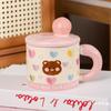 Creative Design Girl Heart Ceramic Cup Anime Cute Mug Drinking Water Cup Cat Coffee Cup Souvenir Gift Hand Box