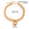 Vintage Big CCB Ball Heart Pendant Necklace INS Aesthetic Choker Hip Hop Party Jewelry Women Girl