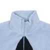 Adidas Originals Sherpa Jacket With Stand Collar And Loose Logo Sport Unisex Jackets Sky-Blue HC0327