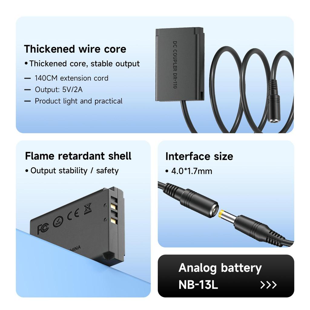 NB-13L Dummy Battery for Canon PowerShot G5X G7X G9X G7X Mark Ll G9X Mark Ll SX620 SX720 SX730 HS