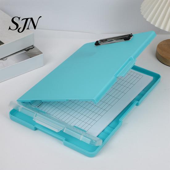 Sturdy Polypropylene Storage Folder Plastic Clipboard with And Pen Holder, Letter Size Slimcase Smooth Writing Surface Folder, Durable Portable