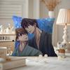 Anime The Worlds First Love Cushion Cover Antidustmite Pillowcase Invisible Zipper Silky Short Plush Sofa Cushion Cover