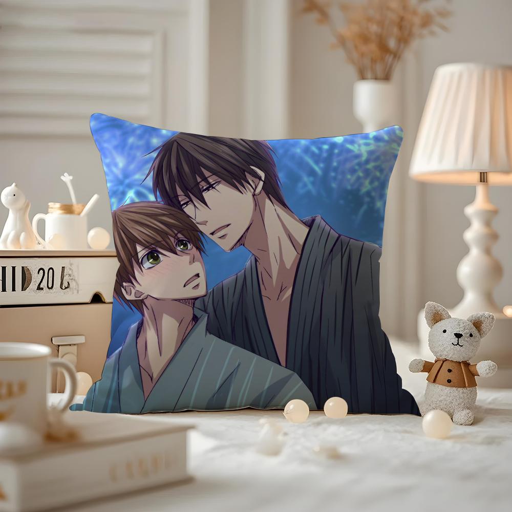Anime The Worlds First Love Cushion Cover Antidustmite Pillowcase Invisible Zipper Silky Short Plush Sofa Cushion Cover