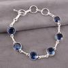 London Blue Topaz  Gemstone 925 Sterling Silver Jewelry Handmade Girls Bracelet RB-14-9