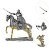 Ritter Pferde Statue Retro Kunstwerk Harz Dekorative Figur Tischdeko für Regal Eingangsbereich Schlafzimmer Eingang Wohnzimmer