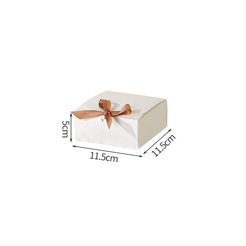 1/5Pcs Square Gift Box With Decorative Bow Ribbons Party Weddings Birthday Cardboard Box Diy Present Package Gift Boxes Decor