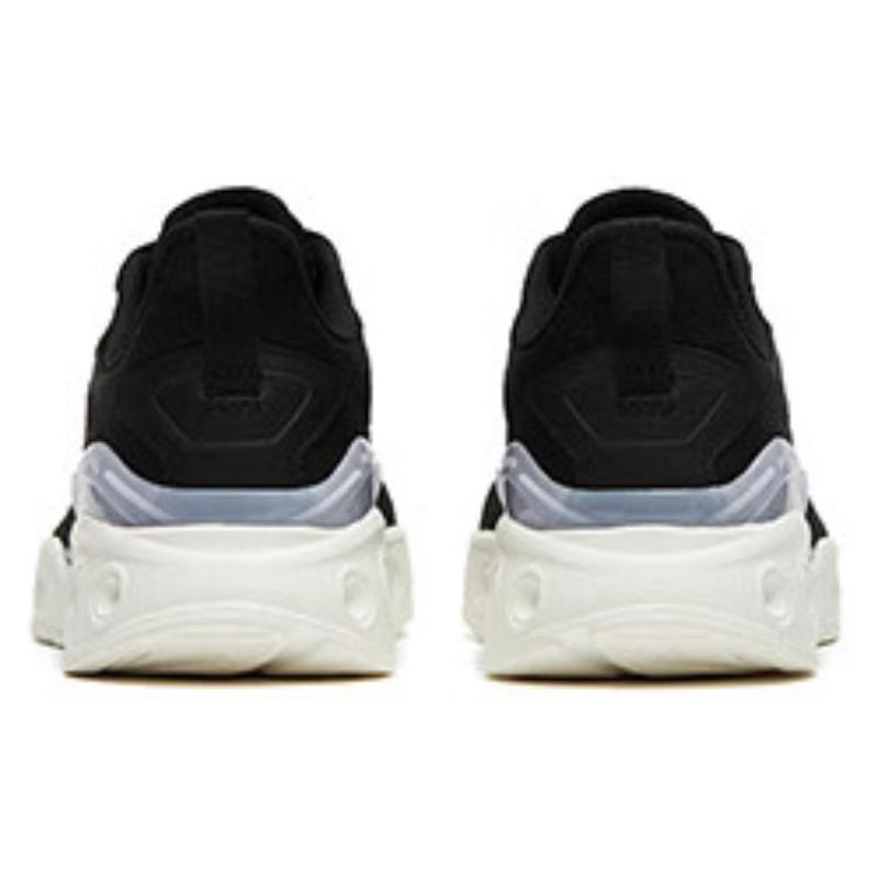 Anta Cushioned Slip-Resistant Low-Top Running Shoes Women's Black White Sneakers