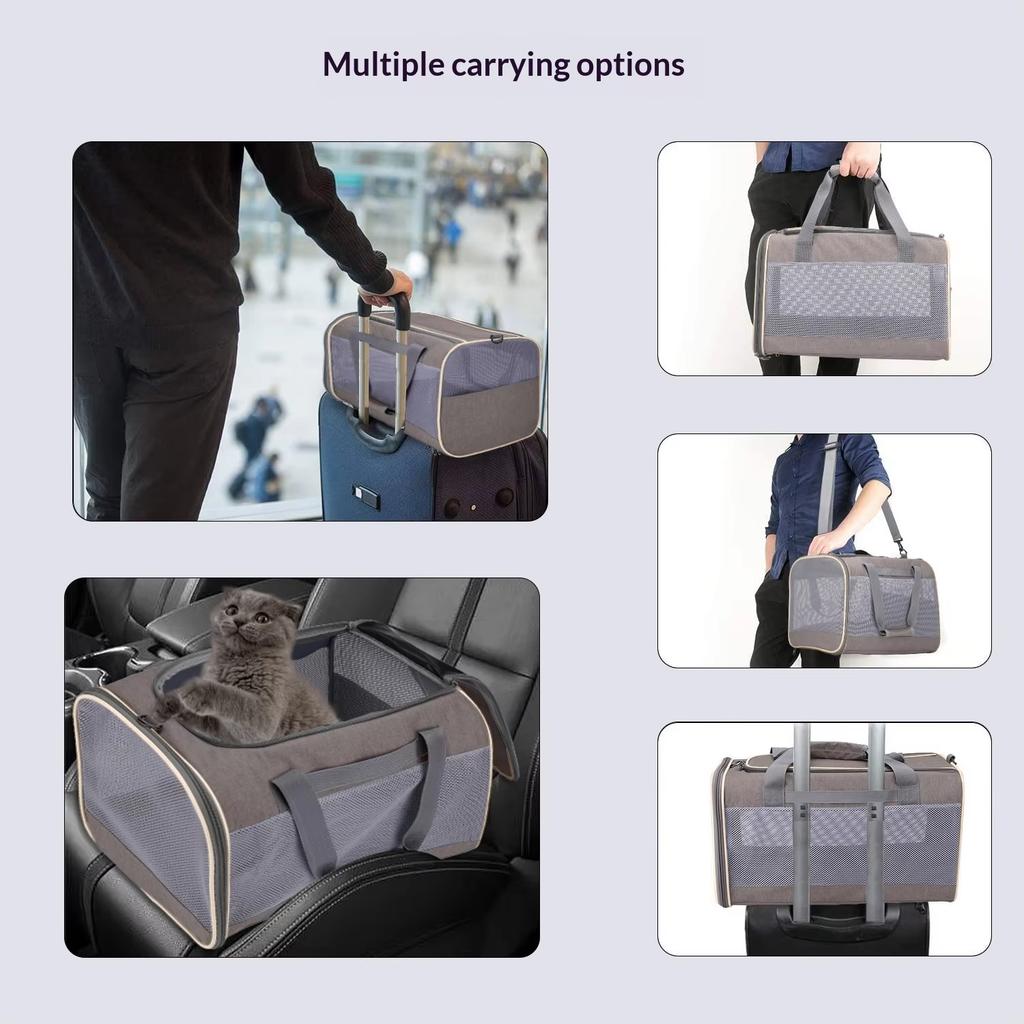 Ultra-Light Washable Large Capacity Pet Shoulder Hand Bag Durable Foldable Outdoor Fashion Breathable Portable Travel Bag