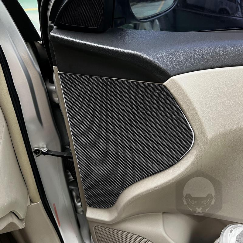 Carbon Fiber Car Accessories Front Door Panel Modified Interior Trim Cover Soft Sticker For Toyota Corolla 2007 2008 2009-2013