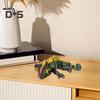 3D Printed Chameleon Figurine Movable Eyes Mini Lizard Figure Articulated Animal Model Toy Home Office Bookshelf Desktop Decoration Ornament
