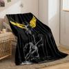 Angel Winged Warrior Dragon Print Blanket  Printed Blanket for Living Room Bed Couch lunch break Soft Cozy Blanket for Friend's festival Gift