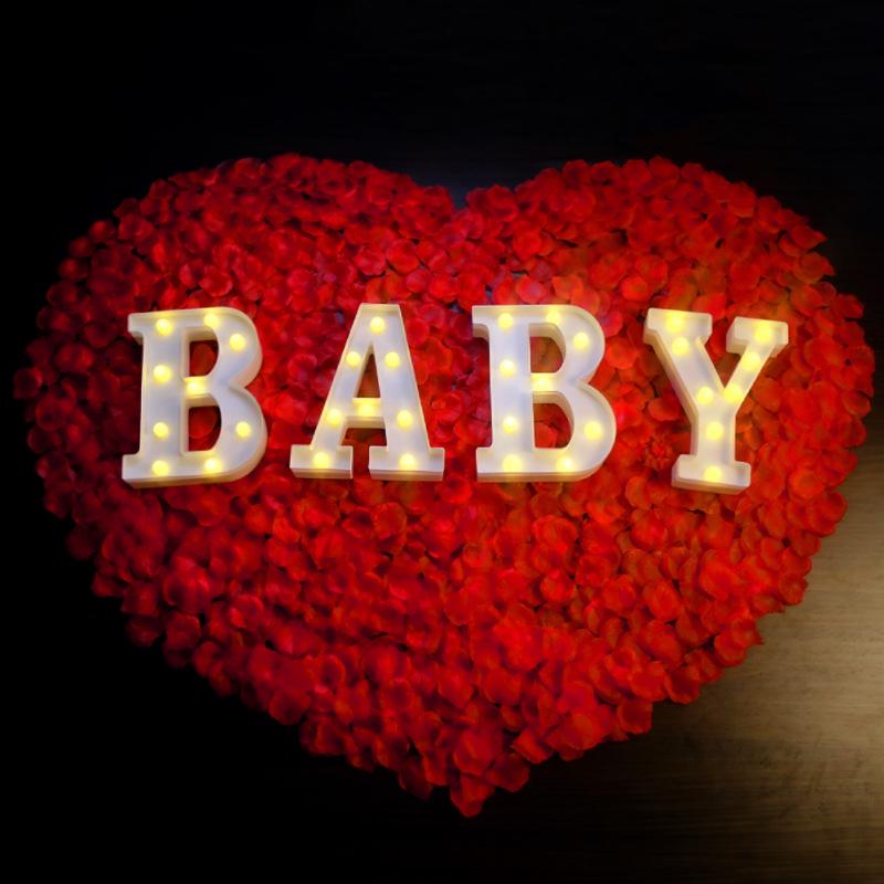 Romantic Proposal & Birthday Decor: LED Alphabet & Number Lights for Surprise Atmosphere