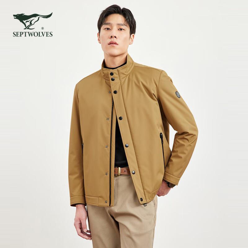 SEPTWOLVES Men's Stand Collar Quilted Jacket