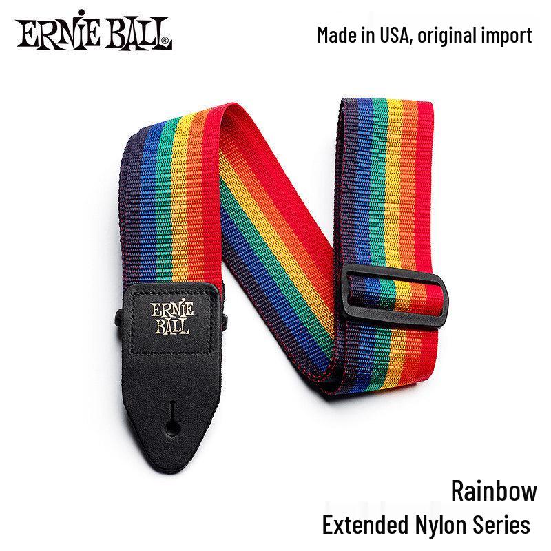 Ernie Ball Unisex Bakelite Guitar/Bass Strap - Extended Nylon Crossbody Shoulder Strap