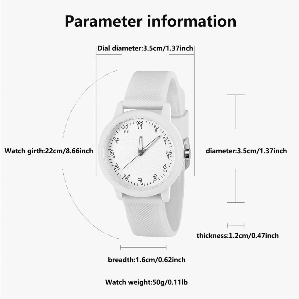Simple Casual Girls Watch Versatile Ultra-Thin Dial Arabic Digital Scale Waterproof Luminous Student Quartz Watch
