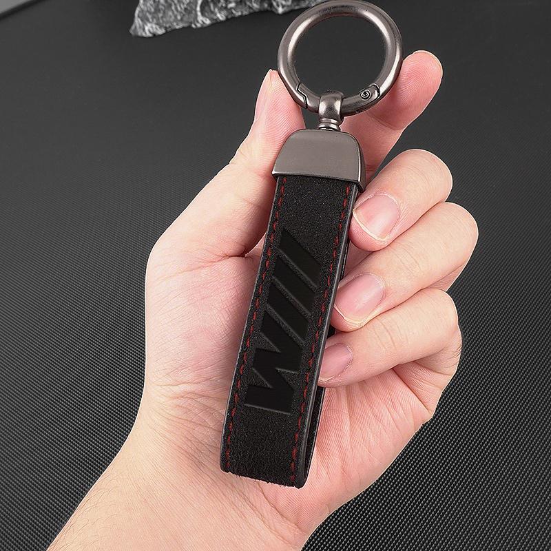 New Sude Leather Car Key Chain Keyring Lanyard Gift Keychain For BMW M E46 E36 E34 F10 E90 F30 E60 F30 E53 E30 E92 E87 Sticker djsc34