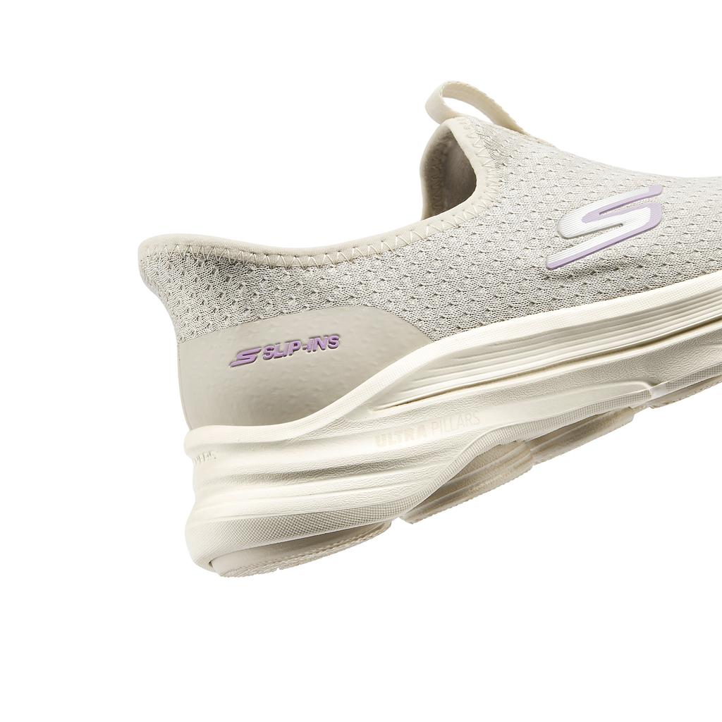 Skechers Go Walk 8 Bequeme Leichte Atmungsaktive Stützende Rückfedernde Gehen Schuhe Damen Sneaker Beige 125933-NAT