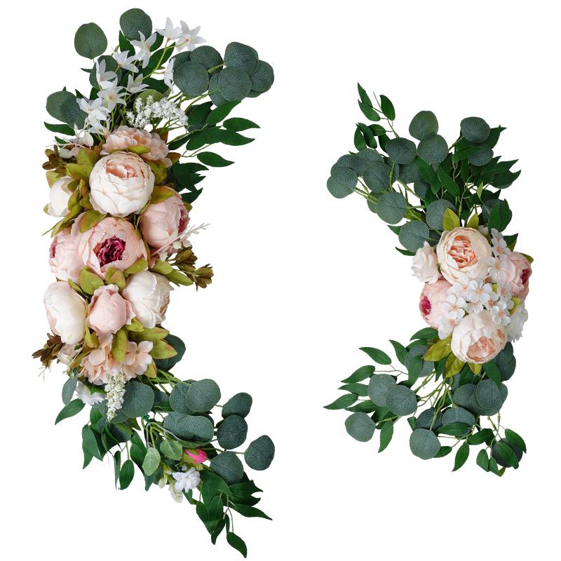 Artificial Flowers Diy Wedding Peony Welcome Flower Sign Decor Arch Door Lintel Flower Home Decor Table Flower Wedding Supplies
