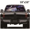Car Truck SUV RearWindow Sticker Starry Sky Wolf Graphic Decal