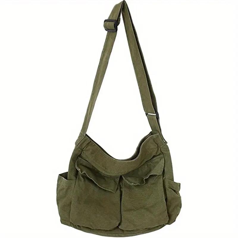 Women Vintage Handbag Canvas Teenager Shoulder Tote Bags Messenger Bags Ladies Casual Handbag Crossbody Purse New