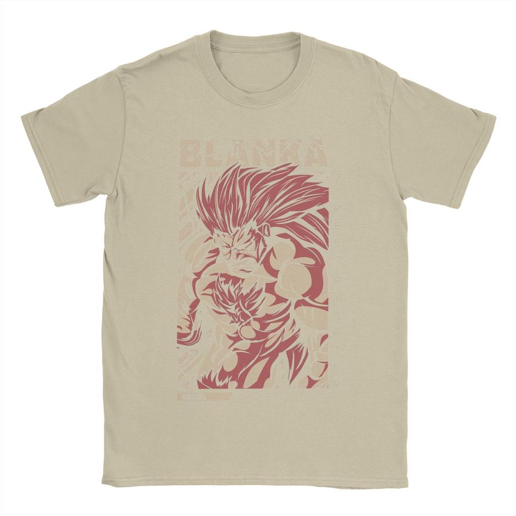 Men T-Shirt Blanka Streets Fighters Humor Cotton Tee Shirt Short Sleeve Game T Shirt Round Collar Clothing Summer