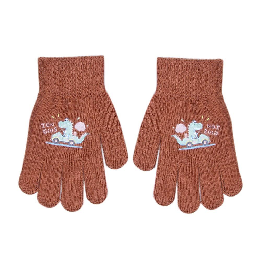 1Pair Coldproof Children's Gloves 7-9 Years Cartoon Gloves Unisex Hand Gloves  Children