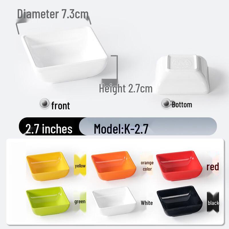 

Jing Zhou Yuan Melamine Multi-Compartment Dipping Dishes Black