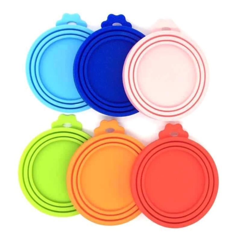 3-in-1 Reusable Silicone Dog Cat Canned Lid Portable Food Sealer Pet Food Cover Fresh Food Cover Cans Pet Accessories
