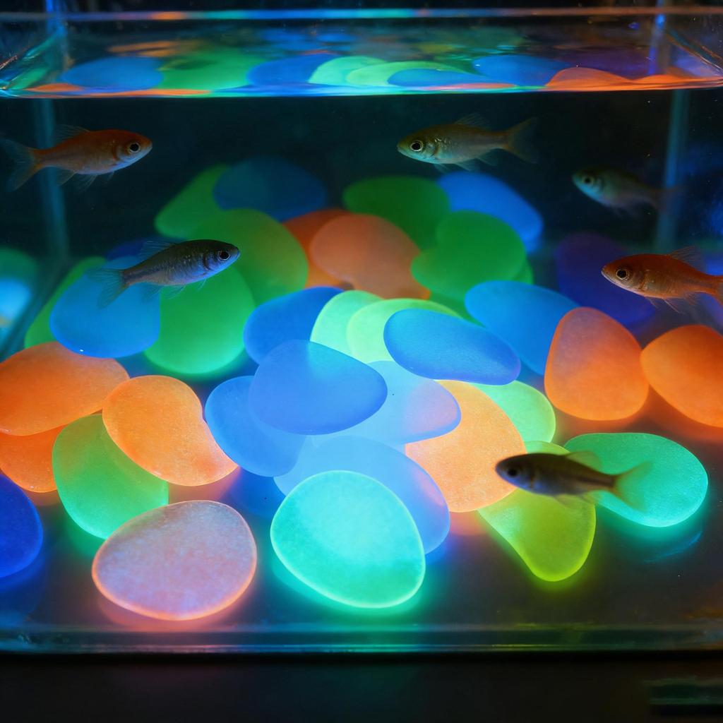 4cm Luminous Glow Pebbles for Garden, Fish Tank, Bonsai, and Decorative Landscaping