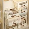 Household Plastic Drawer Organizer Foldable Pull Out Cabinet Storage With Handle Stackable Kitchen Organizers Under Bed