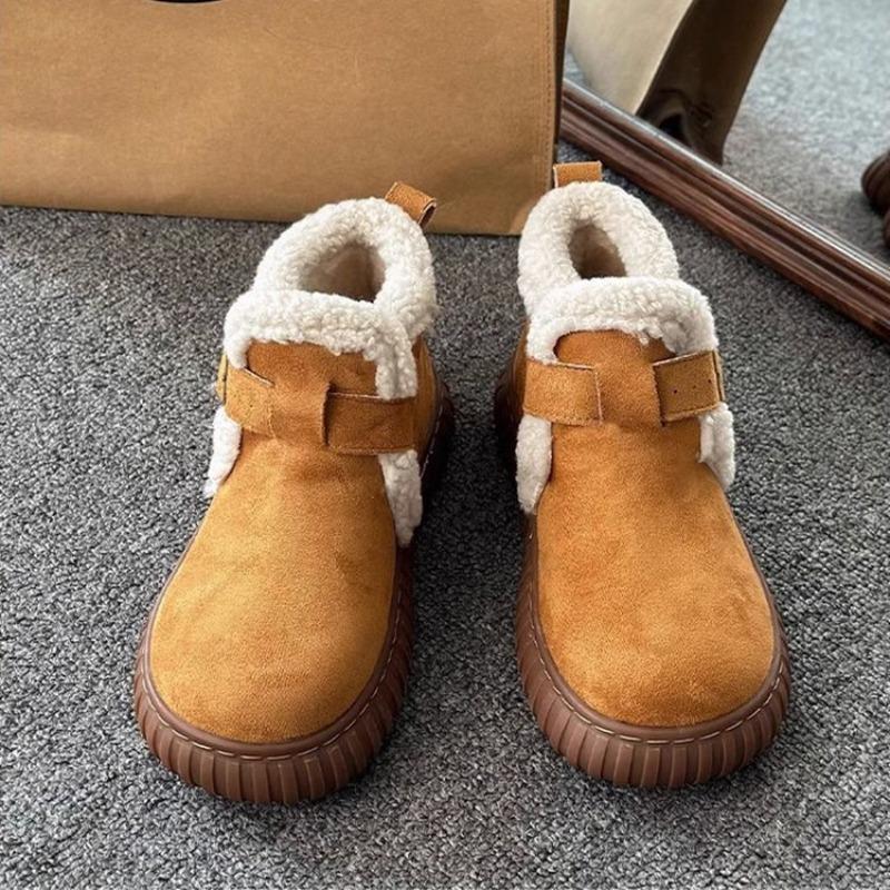 Thick-soled Soft-soled Fluffy Cotton Shoes for Women, New Autumn and Winter Models for Going Out, Cold-proof Snow Boots for Women