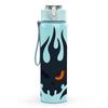 1PC Black Flame Symbol Art 750ml Color Plastic Sports Water Bottle Leakproof Flip Straw Lid Suitable for Sports Office Home Use
