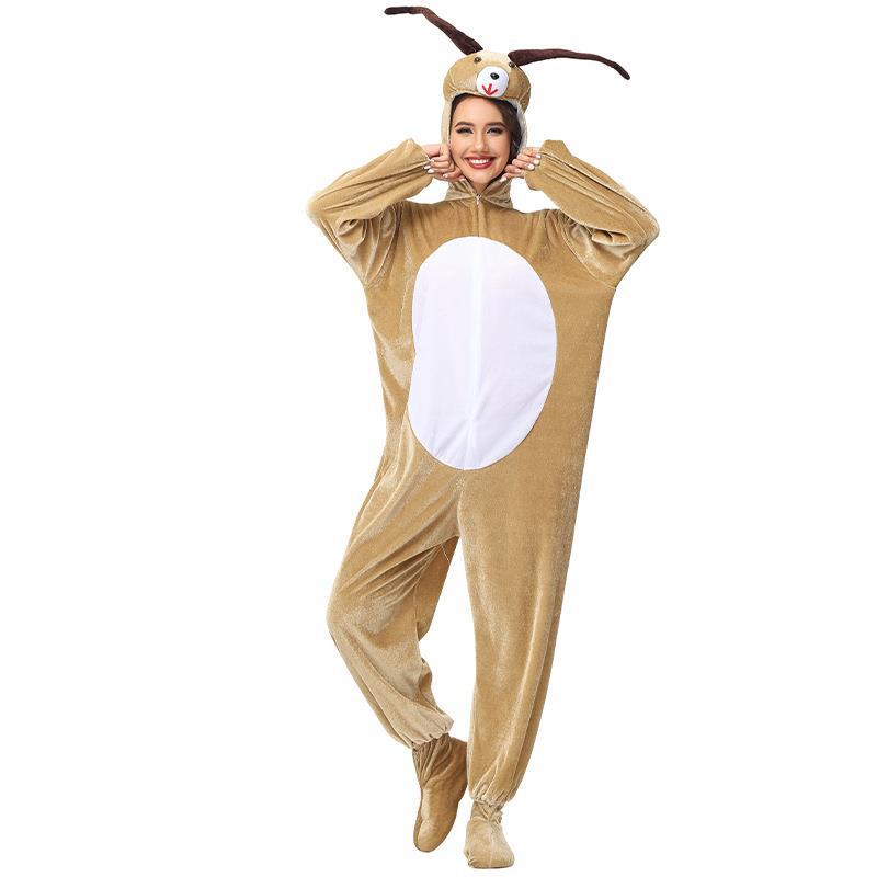New Halloween animal cartoon goat anthropomorphic dance costume drama stage performance costume onesie